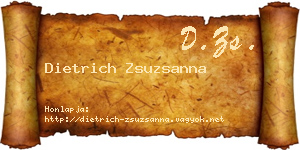 Dietrich Zsuzsanna névjegykártya